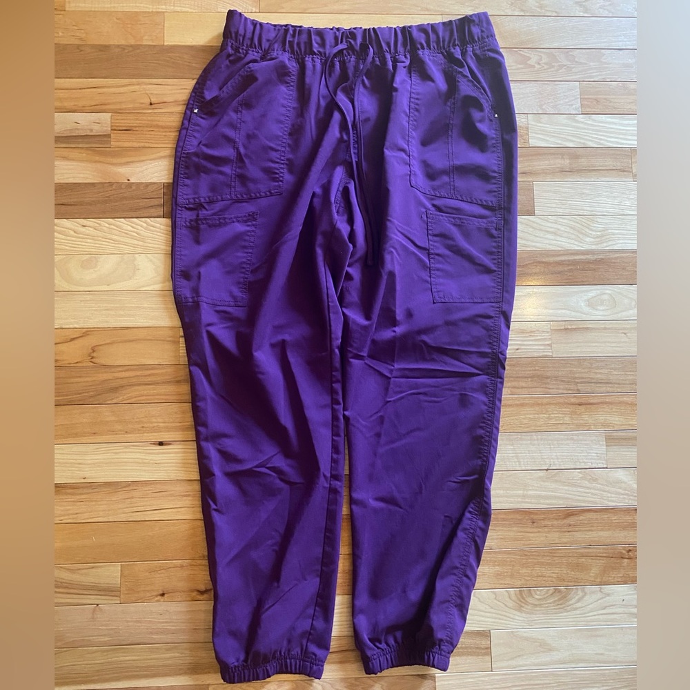 Purple jogger scrub bottoms